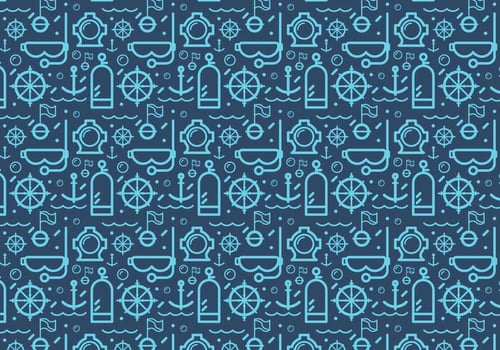 Free Diving Elements Vector