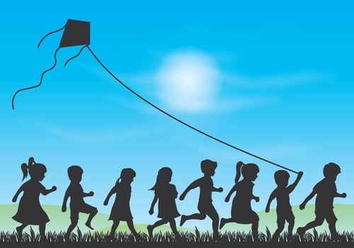 Childrens Day Silhouette Vector