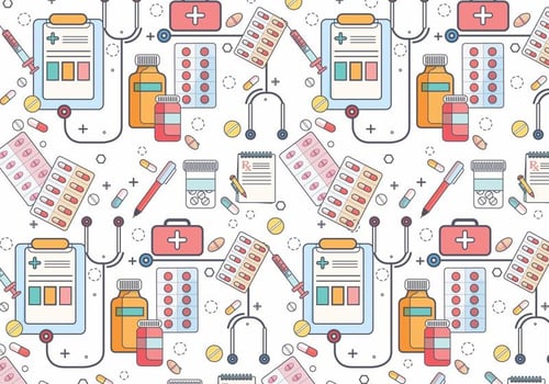 Prescription Pad Pattern Vector