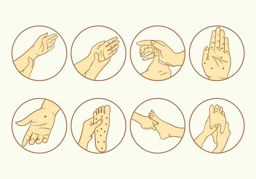 Reflexology Icon Set vector