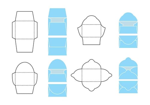 Vector Die Cut Envelope