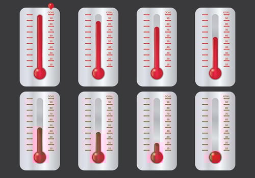 Free Goal Thermometer Icons Vector