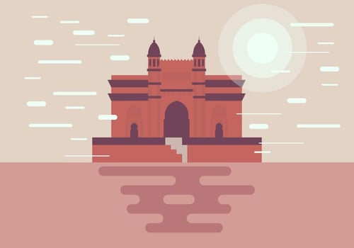 Mumbai Monument Illustration Vector