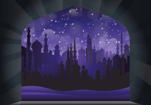 Free Arabian Nights Vector Illustration