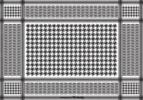 Free Vector Black Keffiyeh Pattern