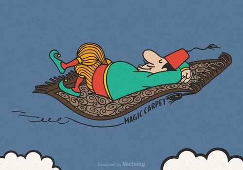 Free Vector Magic Carpet Illustration