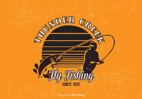 Free Fly Fishing Vector Design