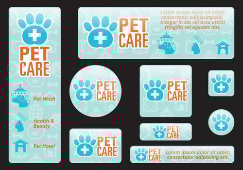 Pet Care Banners vector