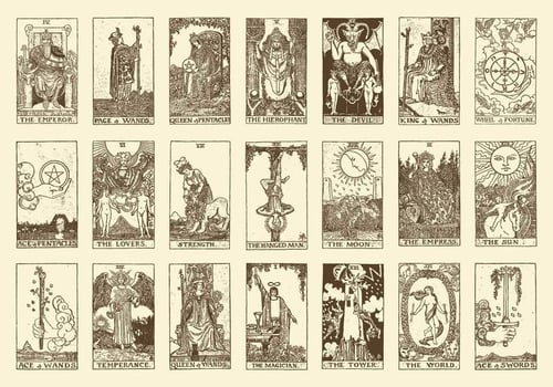 Ancient Tarot Illustrations vector