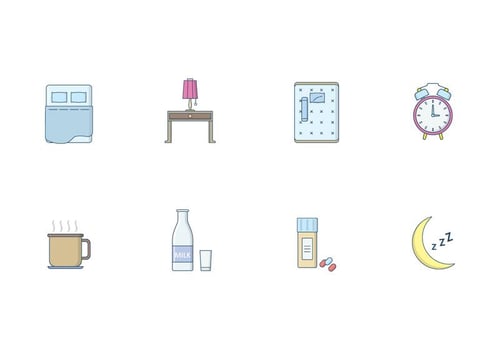 Free Sleeping Icons Vector