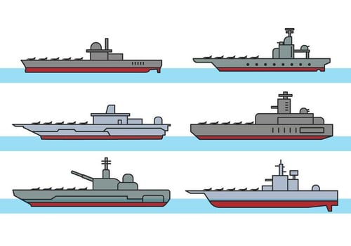 Aircraft carrier vector