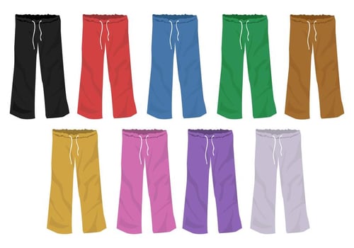 Set Of Full Color Templates Sweatpants Blank Design vector