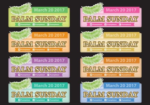 Palm Sunday Banners vector