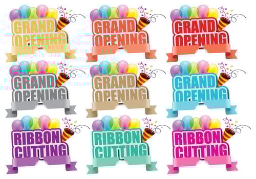 Grand Opening Titles vector