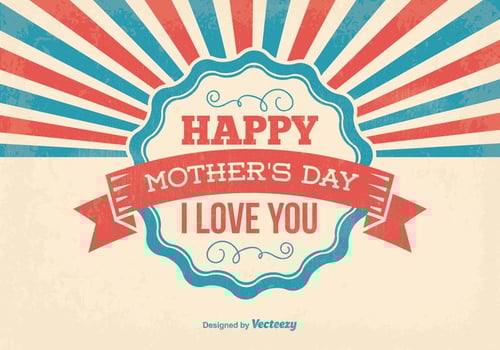 Retro Mother's Day Illustration vector