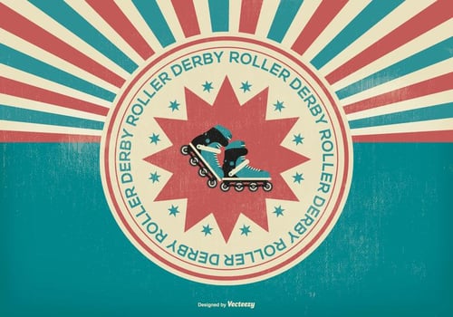 Retro Roller Derby Illustration vector