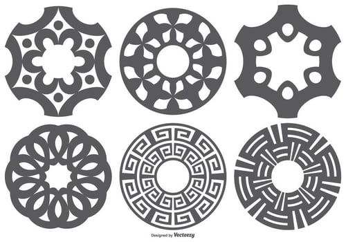 Laser Cut Vector Shapes Set