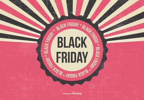 Black Friday Retro Illustration vector