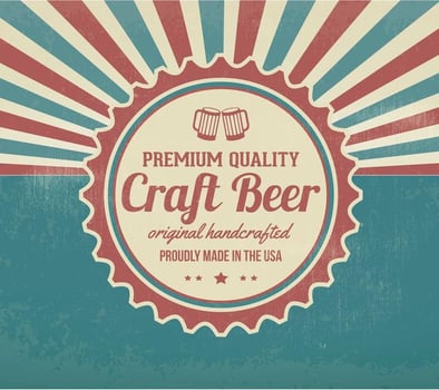 Promotional Retro Crafted Beer Background vector