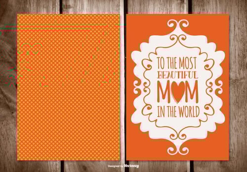 Cute Polka Dot Mother's Day Card vector