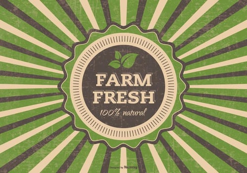 Grunge Farm Fresh Vector Illustration
