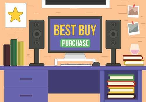 Online Purchase Desktop Vector Design