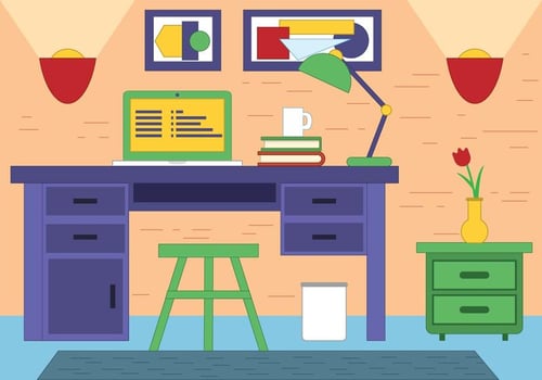 Free Vector Designer Room