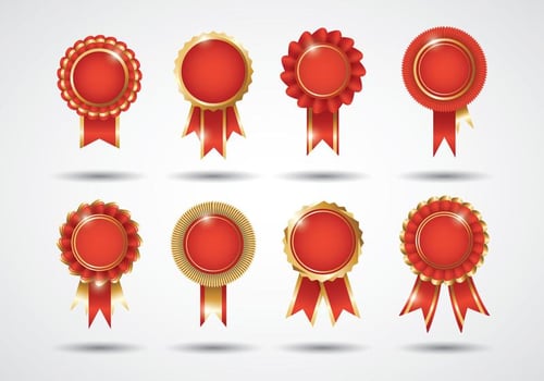 Red Cockade Vector Illustration