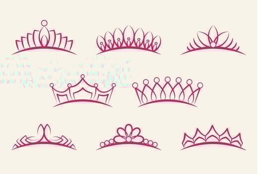 Crown Pageant Set vector