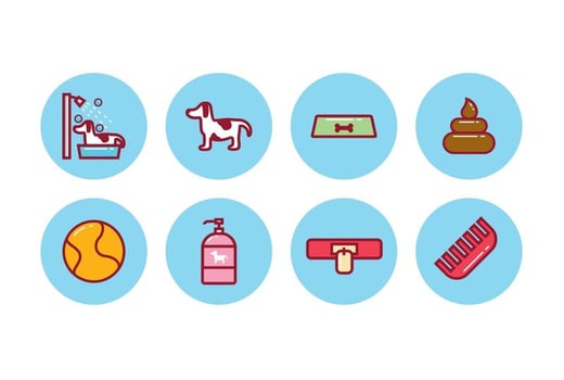 Free Dog Icon Set vector
