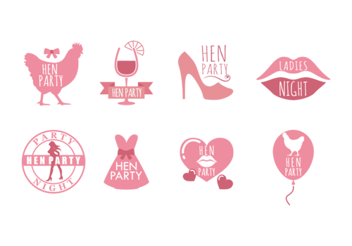 Hen Party Vector Icons