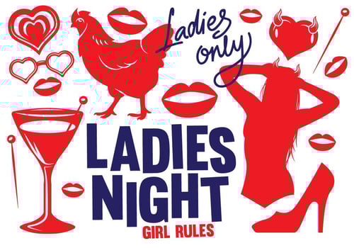 Hen Party Design Elements vector