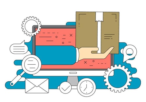 Online Purchase Vector Illustration