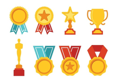 Award Icon Set vector