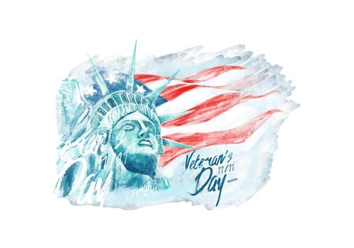 Veteran's Day Watercolor Vector