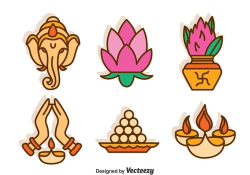 India Culture Vector Set