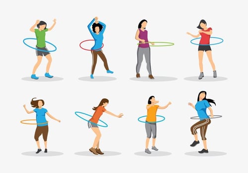Fun Hula Hoop Kid Vectors