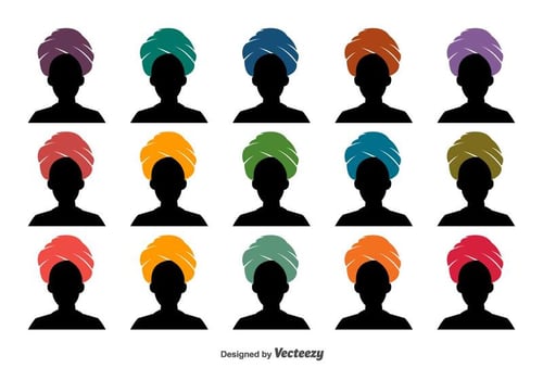 Turban Vector Icon Set