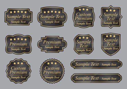 Custom Premium Labels vector