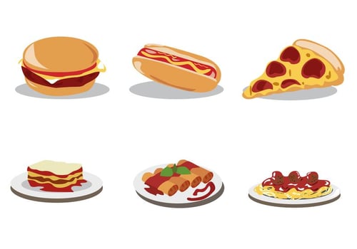 Delicious Food Vector Set