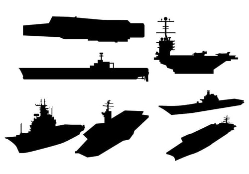 Aircraft carrier vector