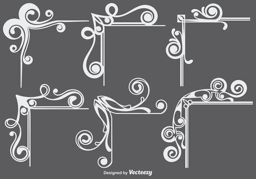 Ornamental Corners Set vector