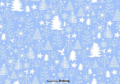 Blue Winter Christmas Seamless Pattern vector
