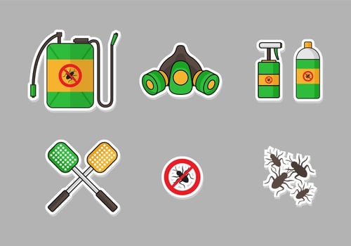 Pest Control Icon Set vector