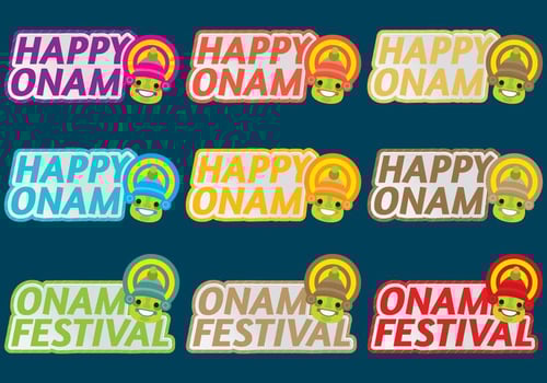 Onam Titles vector
