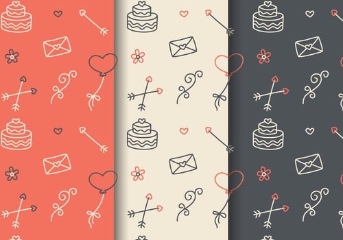 Free Love Pattern Vector