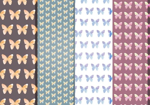 Vector Butterflies Patterns