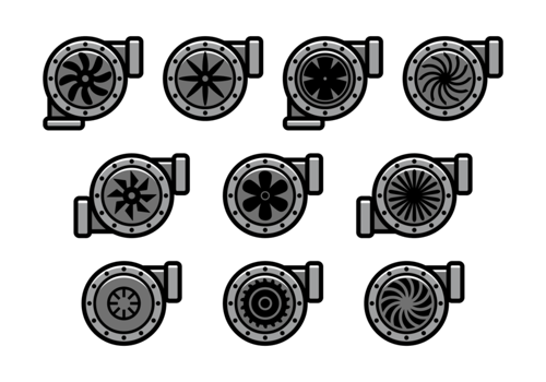 Turbocharger Vector Icons
