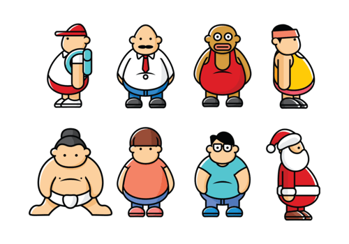 Fat Guys Vector