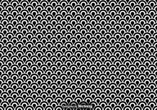 Vector Seamless Pattern Of Fish Scales